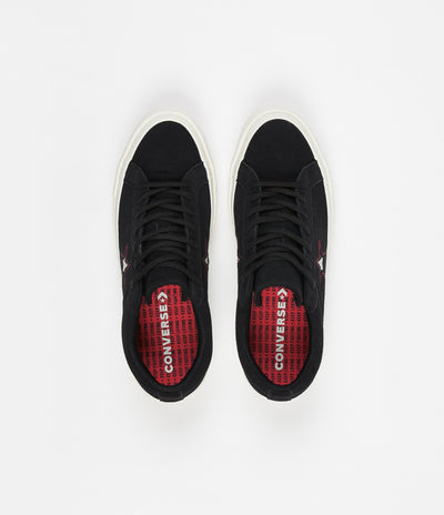 Converse One Star Ox Shoes - Black / Sedona Red / Egret
