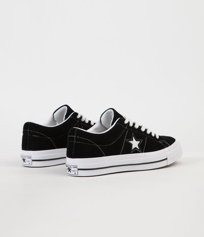 Converse One Star Ox Shoes - Black / White / White