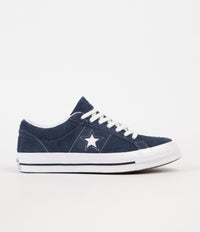 Converse One Star Ox Shoes - Navy / White / White