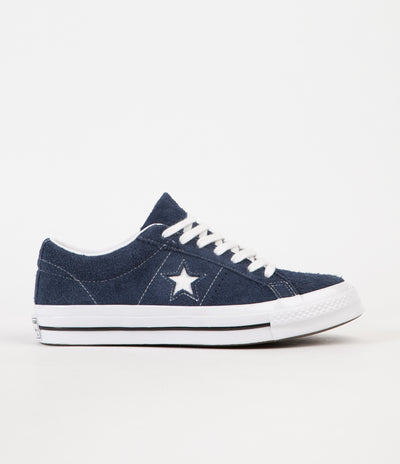 Converse One Star Ox Shoes - Navy / White / White