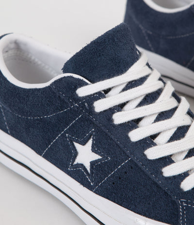 Converse One Star Ox Shoes - Navy / White / White