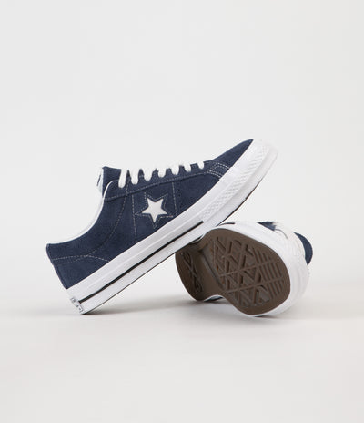 Converse One Star Ox Shoes - Navy / White / White