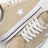 Converse One Star Pro Classic Suede Ox Shoes - Oat Milk / White / Black thumbnail
