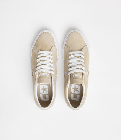 Converse One Star Pro Classic Suede Ox Shoes - Oat Milk / White / Black