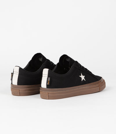 Converse One Star Pro Cordura Canvas Ox Shoes - Black / White / Dark Gum
