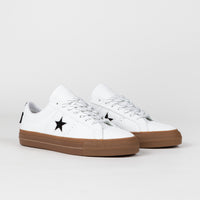 Converse One Star Pro Cordura Canvas Ox Shoes - White / Black / Dark Gum thumbnail