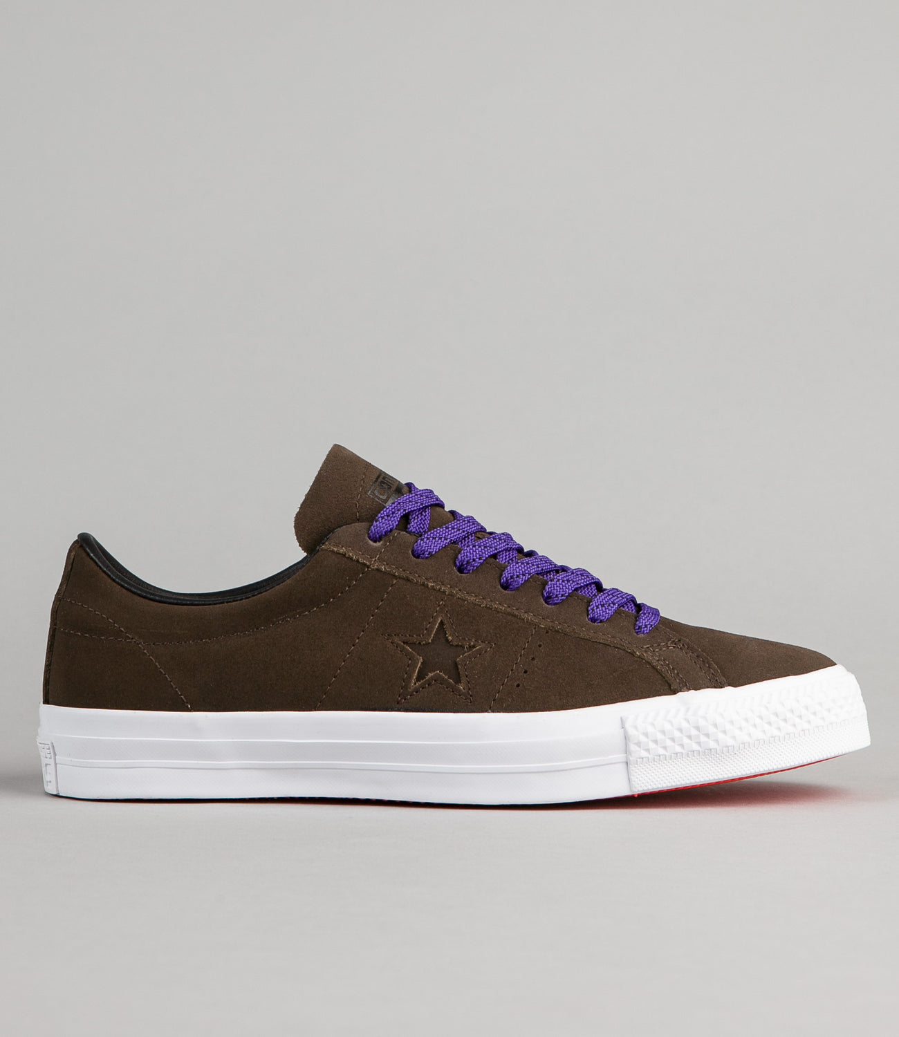 Converse One Star Pro Leather OX Shoes Hot Cocoa Black Flatspot