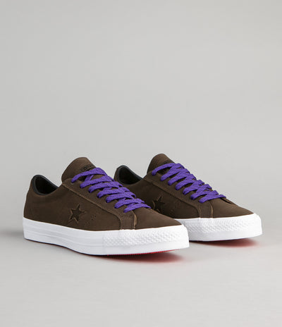 Converse One Star Pro Leather OX Shoes - Hot Cocoa / Black