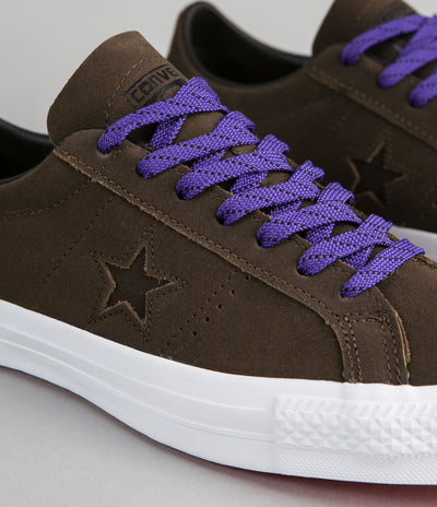 Converse One Star Pro Leather OX Shoes - Hot Cocoa / Black