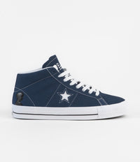 Converse One Star Pro Mid Ben Raemers Shoes - Navy / White / Black