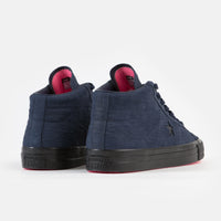 Converse One Star Pro Mid Shoes - Obsidian / Hyper Pink / Black thumbnail