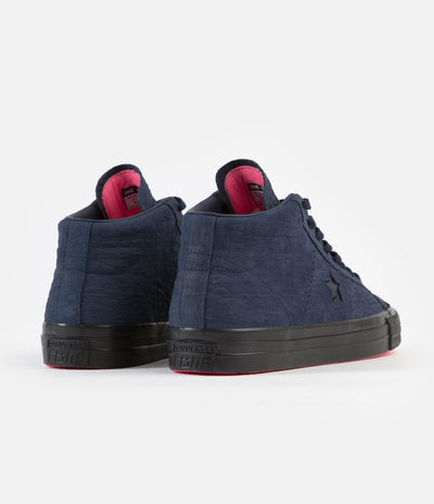 Converse One Star Pro Mid Shoes - Obsidian / Hyper Pink / Black