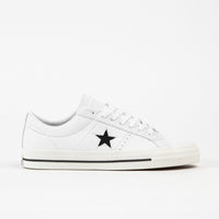 Converse One Star Pro Ox Leather Shoes - White / Black / Egret thumbnail