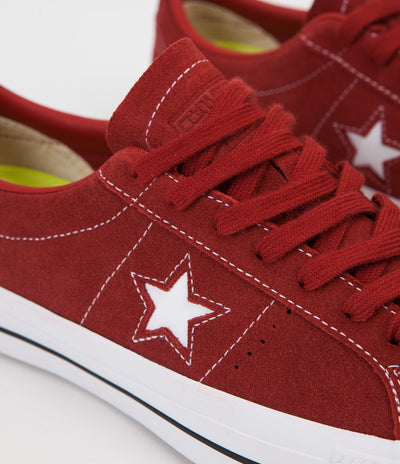 Converse One Star Pro Ox Shoes in Terra Red and Terra Red