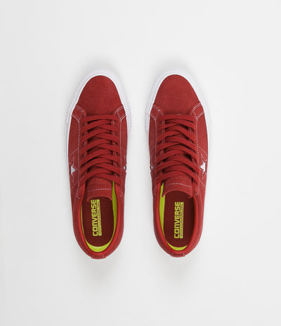 Converse One Star Pro Ox Shoes in Terra Red and Terra Red
