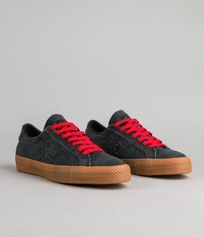 Converse One Star Pro Suede OX Shoes - Black / Casino / Gum