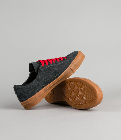 Converse One Star Pro Suede OX Shoes - Black / Casino / Gum