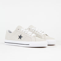 Converse One Star Pro Suede Ox Shoes - Egret / White / Black thumbnail