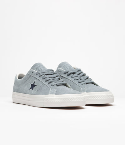 Converse One Star Pro Vintage Suede Ox Shoes - Tidepool Grey / Navy / Egret