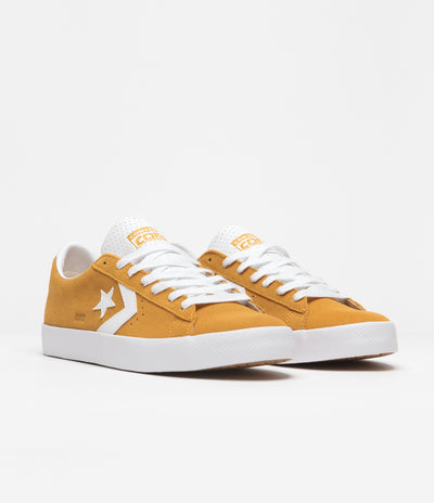 Converse Pro Leather Summer Ox Shoes - Golden Sundial / White / White