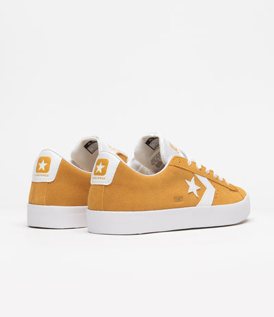 Converse Pro Leather Summer Ox Shoes - Golden Sundial / White / White