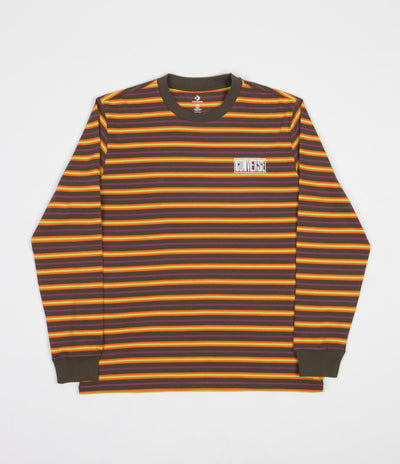 Converse Striped Long Sleeve T-Shirt - Cargo Khaki Stripe