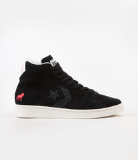 Converse x Hopps Pro Leather Mid Shoes - Black / White / Egret