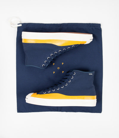 Converse x Pop Trading Company JP Pro Hi Shoes - Navy / Citrus