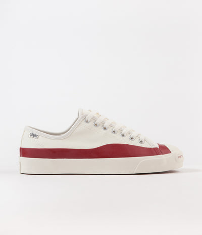 Converse x Pop Trading Company JP Pro Ox Shoes - Egret / Red Dahlia