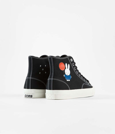 Converse x Pop Trading Company x Miffy JP Pro Hi Shoes - Black / Egret / Egret