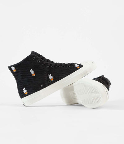 Converse x Pop Trading Company x Miffy JP Pro Hi Shoes - Black / White / Egret