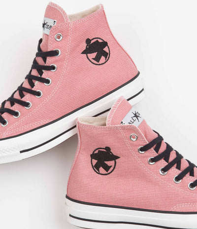 Converse x Stussy Chuck 70 Hi Shoes - Plumeria / Black / Blanc De Blanc