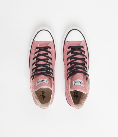 Converse x Stussy Chuck 70 Hi Shoes - Plumeria / Black / Blanc De Blanc