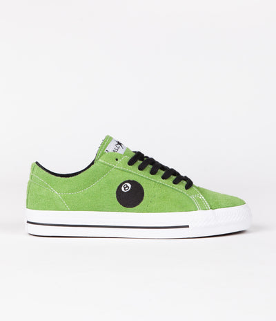 Converse x Stussy One Star Pro Ox Shoes - Green Flash / White / Black