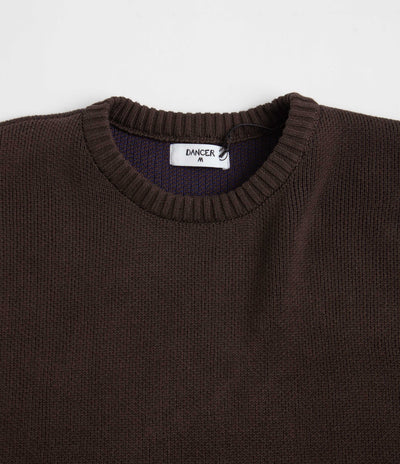 Dancer Elbow Logo Crewneck Sweatshirt - Brown