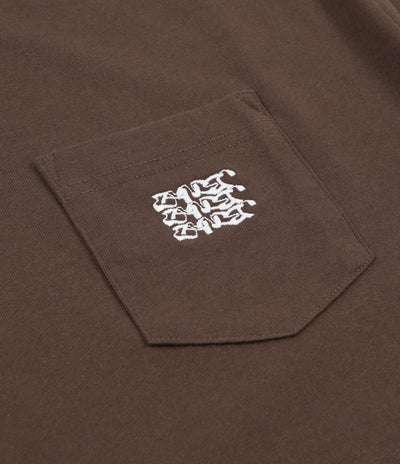Dancer Embroidered Triple Logo Pocket T-Shirt - Dirty Green