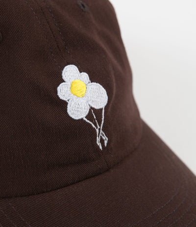 Dancer Logo Flower Sanded Twill Cap  - Dark Brown