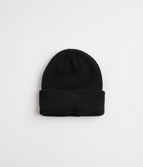 Dancer Waffle Knit Beanie - Black