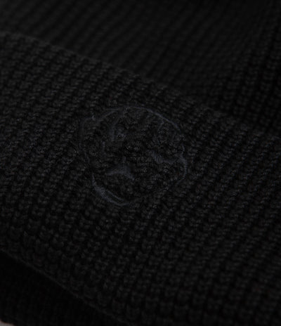 Dancer Waffle Knit Beanie - Black
