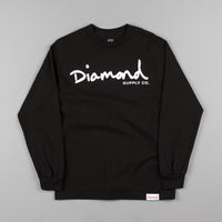 Diamond OG Script Long Sleeve T-Shirt - Black thumbnail