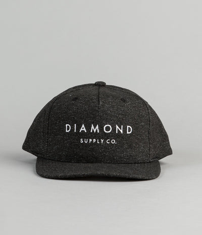 Diamond Snapback Cap - Speckle Black