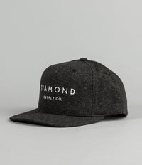 Diamond Snapback Cap - Speckle Black