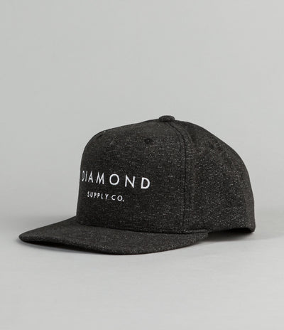 Diamond Snapback Cap - Speckle Black