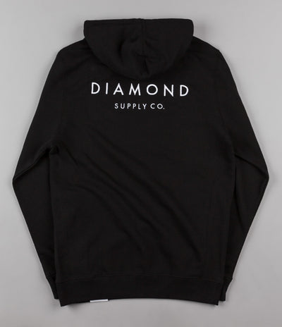 Diamond Stone Cut Hooded Sweatshirt - Black