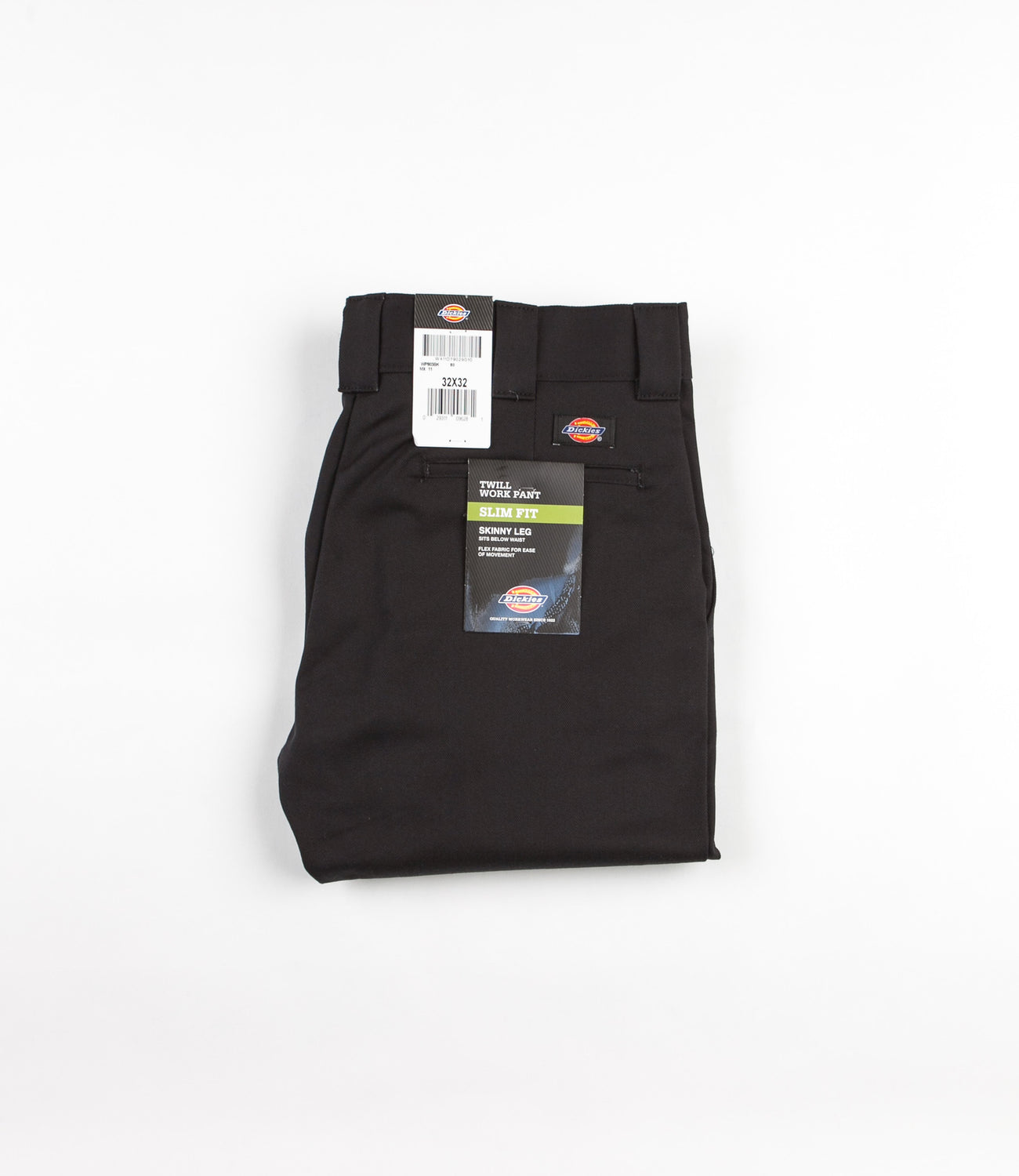 Dickies 803 Slim Skinny Work Trousers  Black  Flatspot