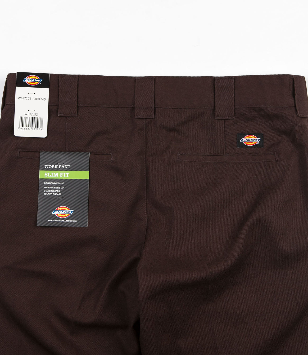 Dickies 872 Slim Work Trousers - Chocolate Brown | Flatspot