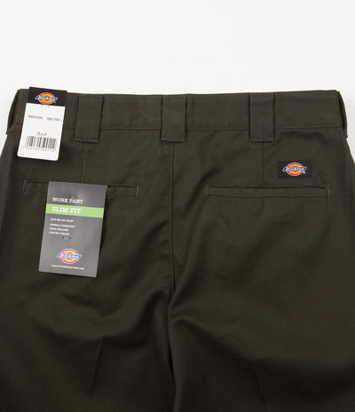 Dickies 872 Slim Work Trousers - Olive Green | Flatspot