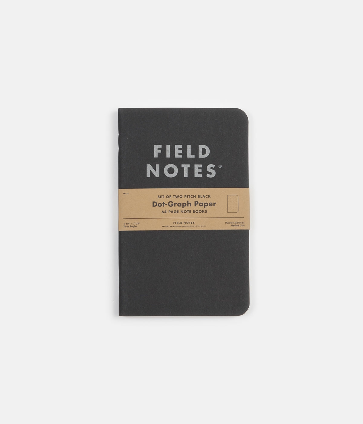 Field Notes Dot Graph Paper Notebooks Pitch Black Large Flatspot