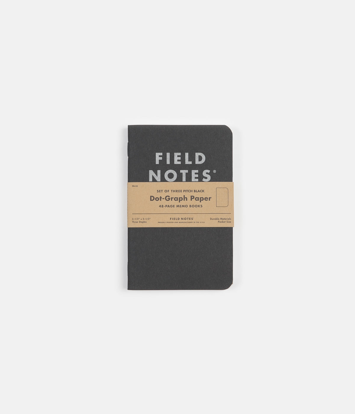 Field Notes Dot Graph Paper Notebooks Pitch Black Small Flatspot