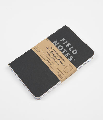 Field Notes Dot Graph Paper Notebooks - Pitch Black - Small